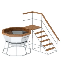 Банный чан 8 граней на подставке Банный чан 8 граней на подставке