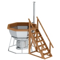 Банный чан 8 граней на подставке с печью Банный чан 8 граней на подставке с печью