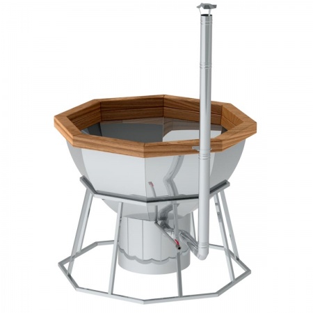 Банный чан 8 граней на подставке с печью